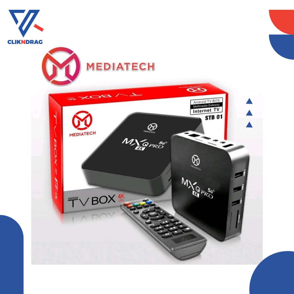 Mediatech Android TV BOX  MXQ Pro 4K 5G 2+16 GB Smart TV Box GARANSI Media Player ram 2 rom 16 - 460200