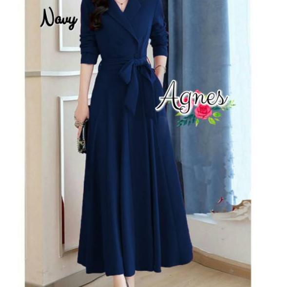 ☃ Dress agnes / DRESS RANIA LONGDRESS BALOTELI DRESS WANITA DRESS PANJANG CEWEK ○