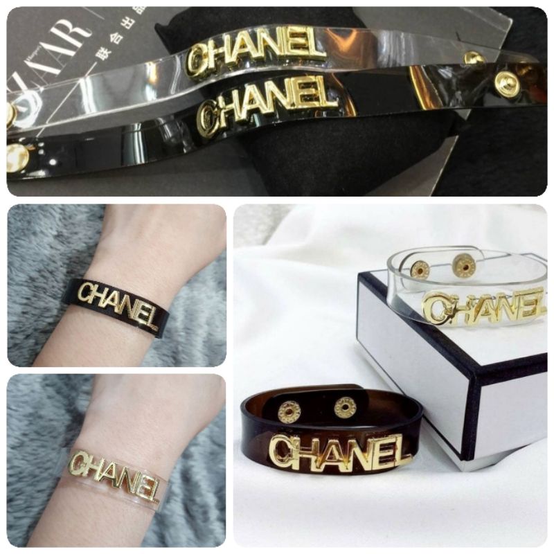 Gelang ch bahan jelly gelang tangan wanita branded import