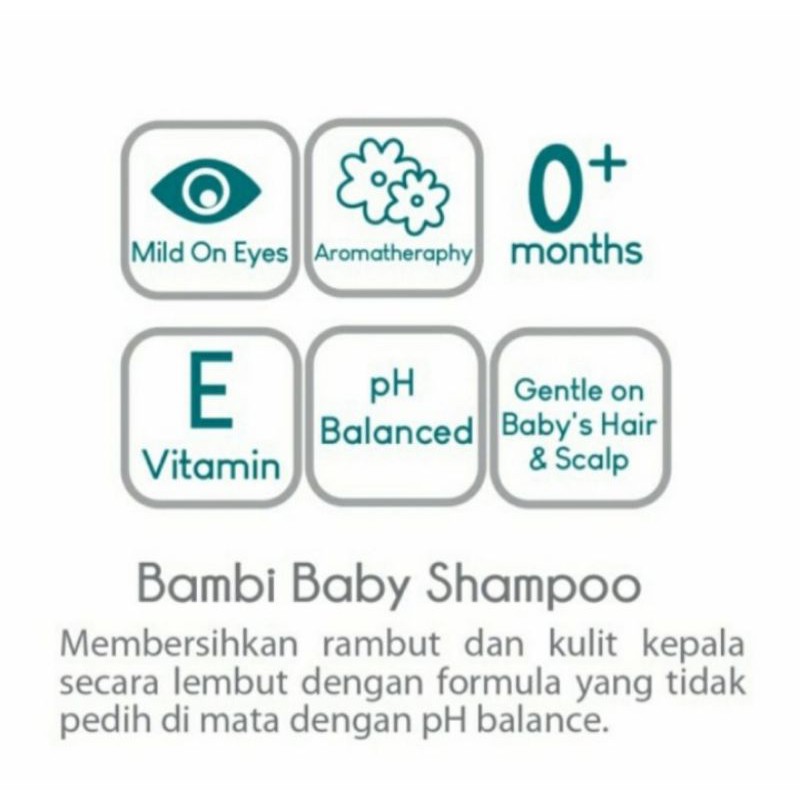 BAMBI Shampoo 100ml Shampo Bayi Baby Shampoo Mild on Eyes