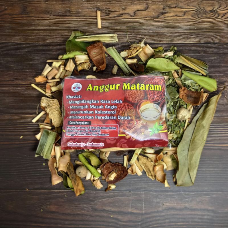 

Wedang Rempah Anggur Mataram - Bir Mataram - Rempah Anggur Mataram - Herbal Mataram ( Plus Gula )