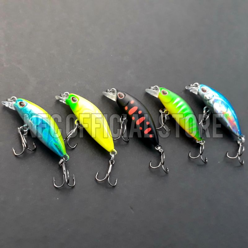 Lure Micro / Mini Minnow 4cm / 2,5 gram Sinking Replika Gomoku Jaminan ACTION dengan warna KILLER