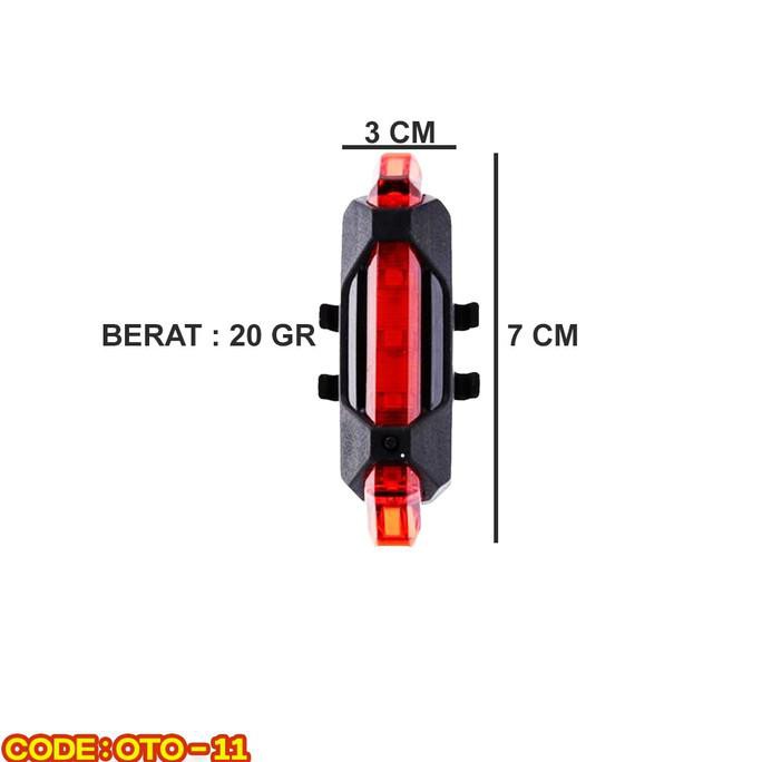 USB LAMPU BELAKANG SEPEDA MURAH COD - OTO-11