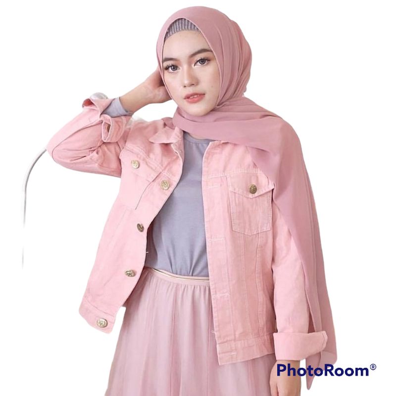 JAKET JEANS WARNA KECE  JAKET JEANS WARNA WANITA TERBARU JAKET DENIM WANITA DEWASA