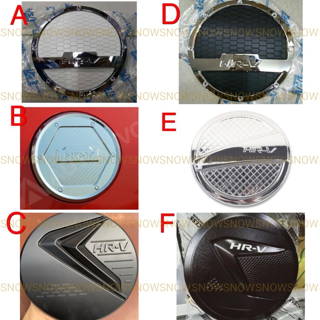 Tank Cover Honda Hrv Luxury Hitam Chrome Putih