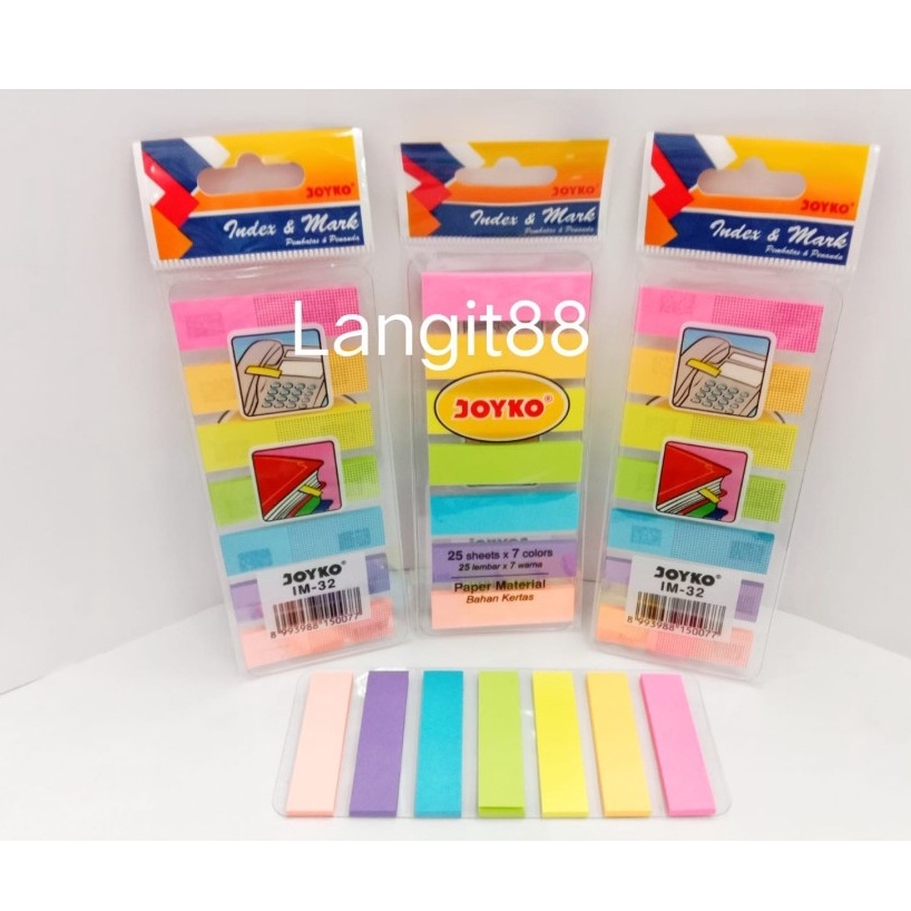 

Memo Tempel Index Mark JOYKO IM-32 Sticky Note Isi 175 (4.5 x 1.1 cm)