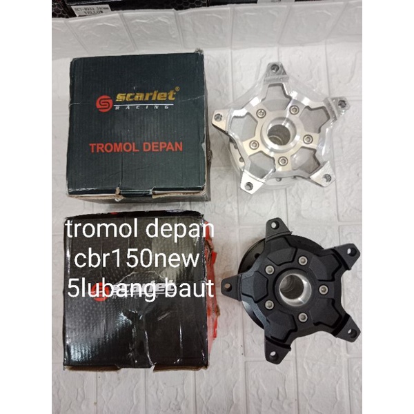 TROMOL DEPAN SCARLET ADAPTOR CBR150R NEW/CB 150 NEW/CB150 X/CB150 2022/DEPAN SAJA BAUT CAKRAM DPN