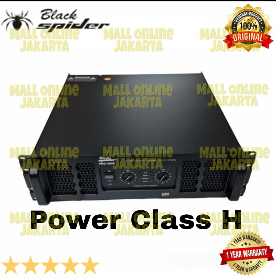 Power Blackspider pro 3000 class H amplifier black spider pro300