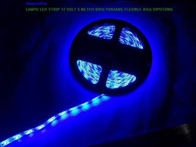 lampu led strip biru 2835 ip44 5m dc12v biru /waterproof lampu plafon lampu etelase-biru