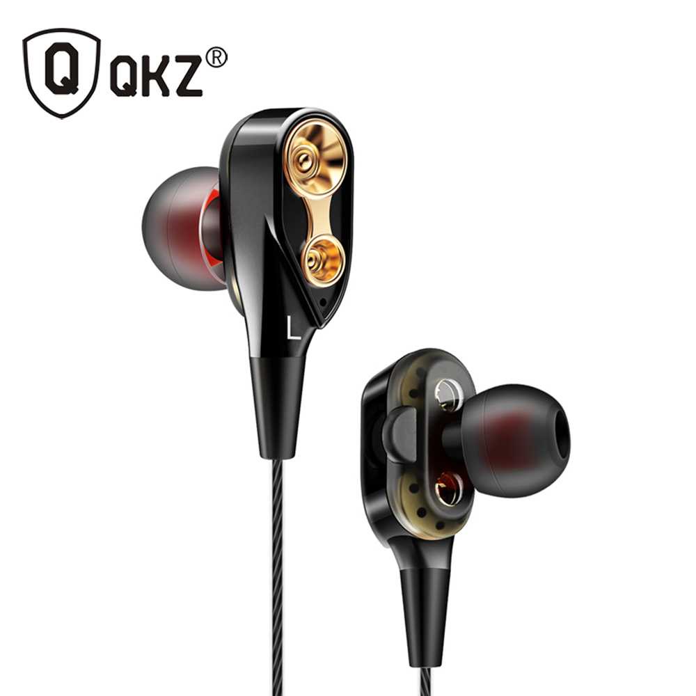 (100% BARANG ORI) QKZ Dual Driver Earphone HiFi Dengan Mic - QKZ-CK8