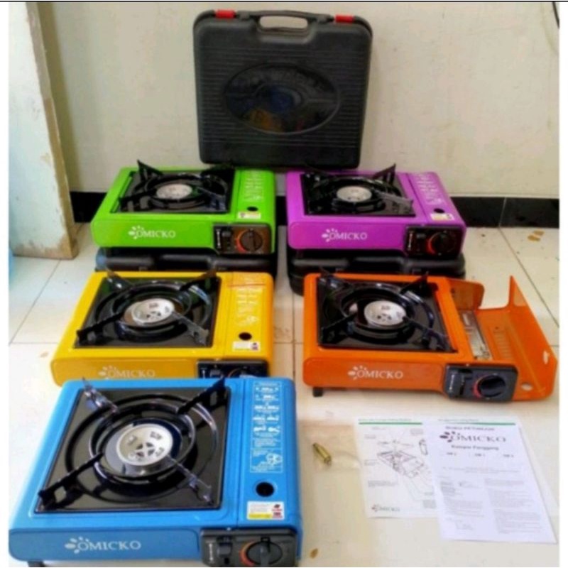 KOMPOR PORTABLE OMICKO 2 IN 1 DAN TABUNG GAS KOMPOR BBQ GAS TERMURAH