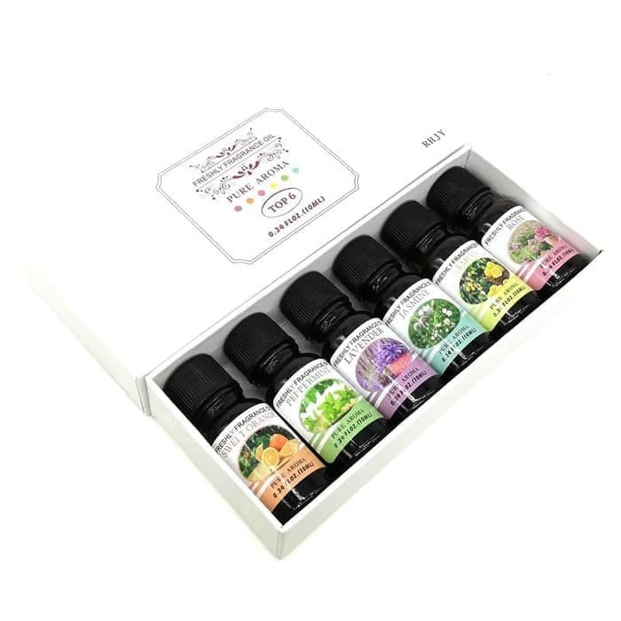 Pure Aroma Essential Fragrance Oil Aromatherapy 6 in 1 10ml - RHJY