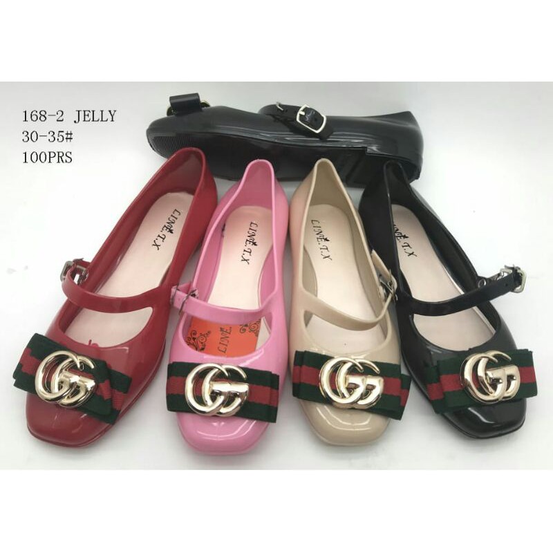 Flatshoes Jelly Anak Pita GG import 168-2