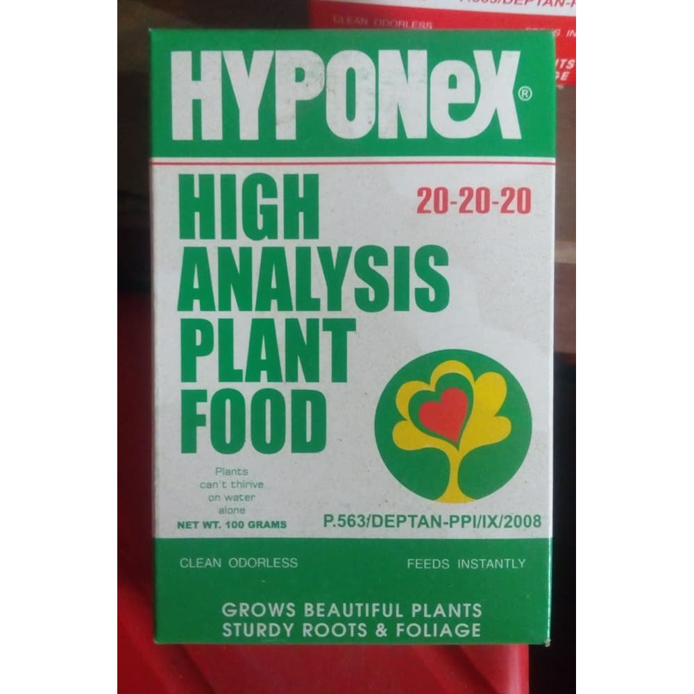 Pupuk Hyponex 20-20-20 Hijau 100gr