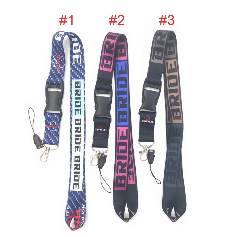 Tali Lanyard Leher Holder Kartu Id / Handphone Anti Jatuh Variasi 3 Warna