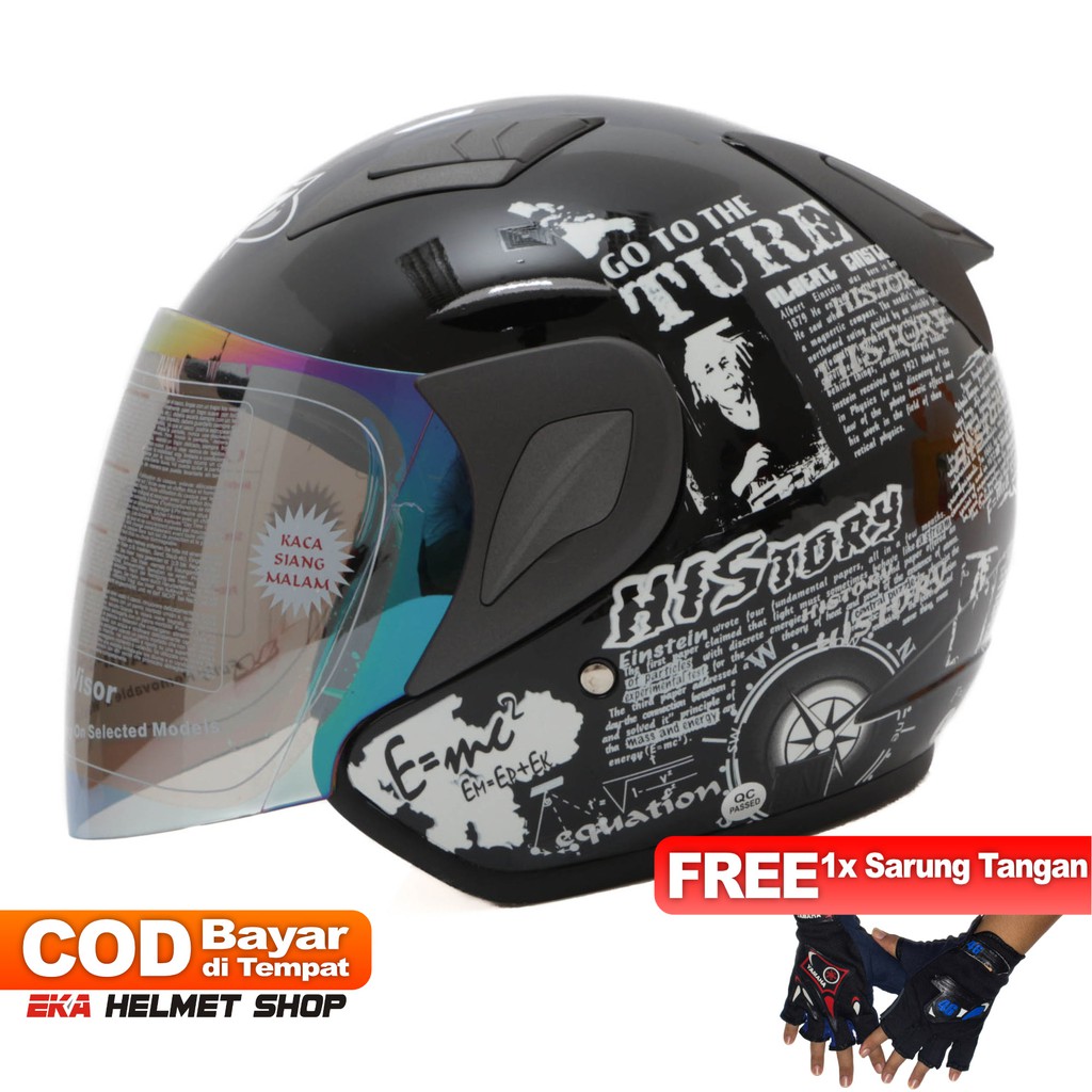 [Helm Dewasa] MSR Helmet Javelin - History - Hitam + Promo Gratis Sarung Tangan