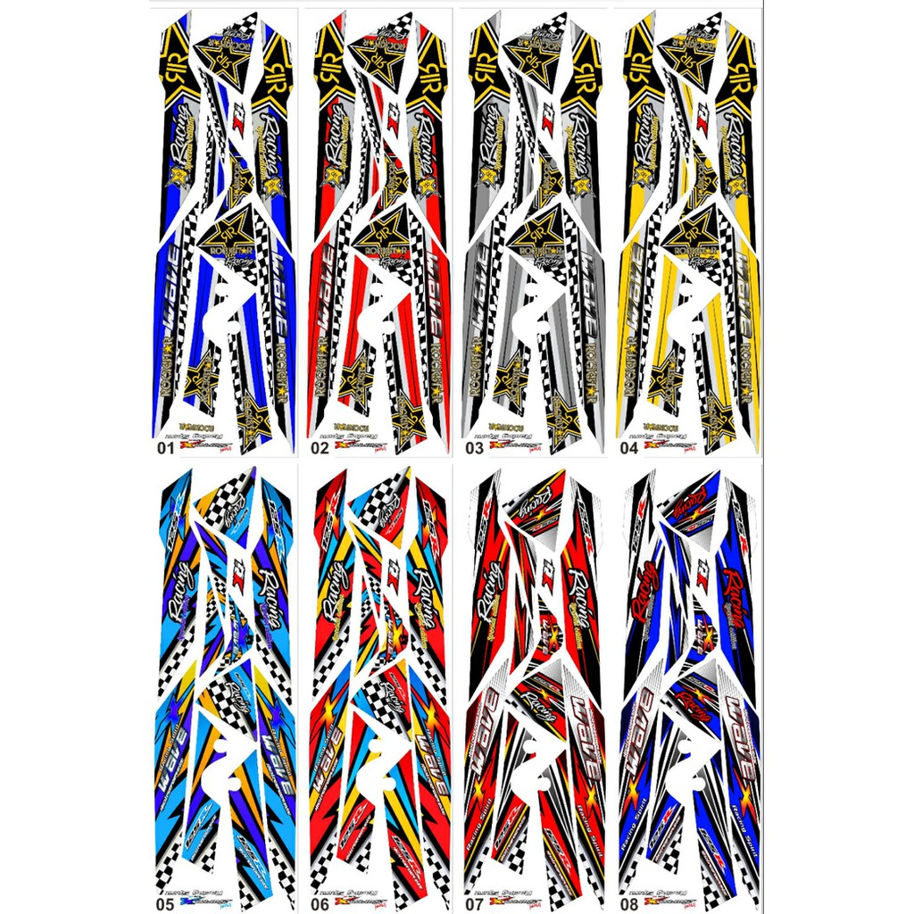 Sticker Striping Variasi Supra X 125 Lama 2005-2007 f76