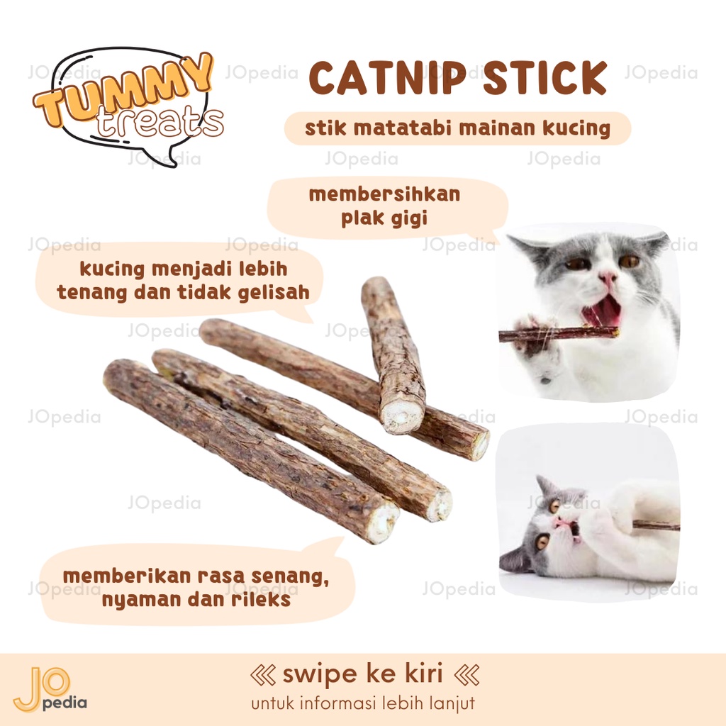 TUMMY TREATS CATNIP STICK Snack Kucing Stik Matatabi Mainan Gigit Cat Nip Toys