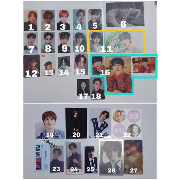 [BACA DESKRIPSI] Pentagon Shinwon Kino Yanan Photocard Postcard Photo Film
