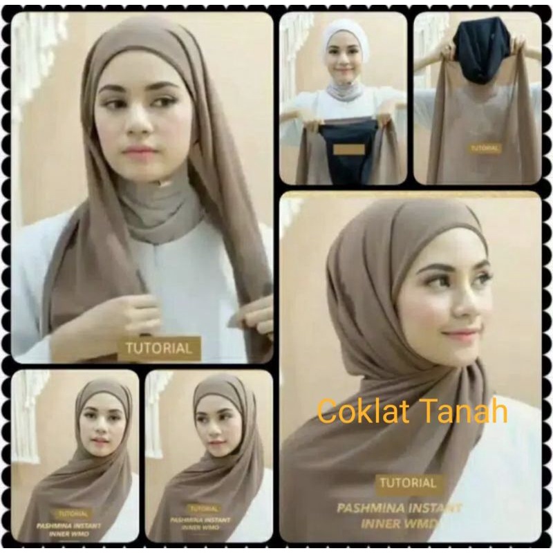 PASHMINA INSTAN PLUS INNER PEMBELIAN 5PCS GRATIS 1PCS KONEKTOR MASKER-4
