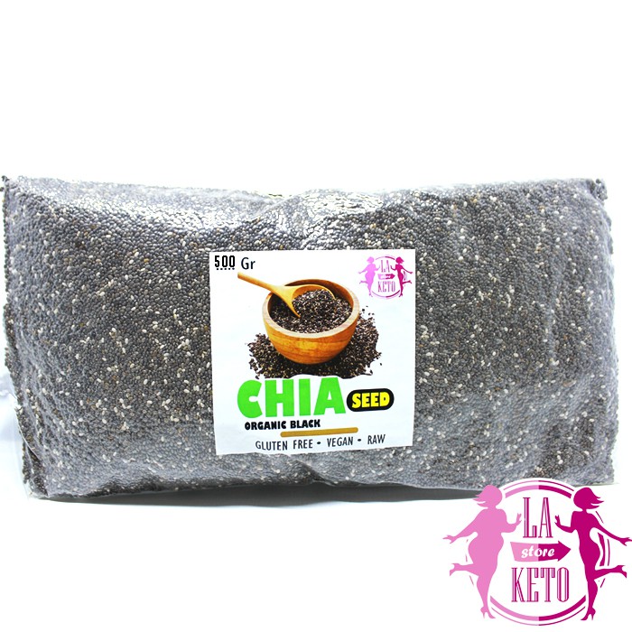 

LA KETO - ORGANIC BLACK CHIA SEEDS @1000gr (1KG) | Original Peru