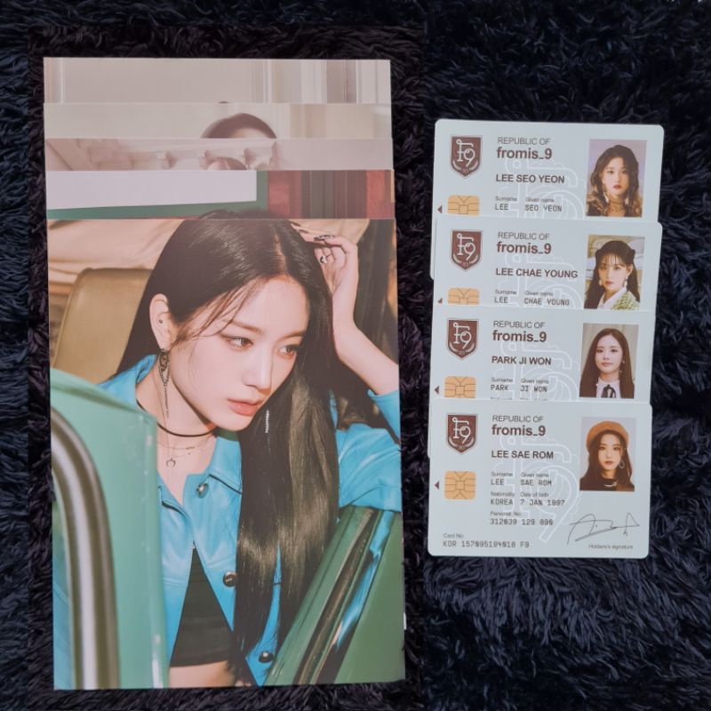 fromis_9 postcard midnight guest and id card 9wt