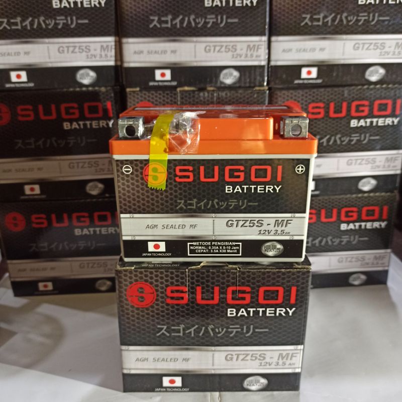 aki kering yamaha mio soul merk sugoi made in thailand gtz5s, aki yamaha mio soul