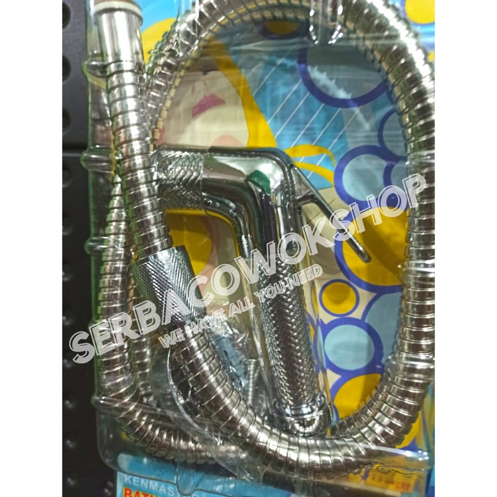 Shower Bidet Semprotan Cebok Jet Shower Toilet Wc Fleksibel Chrome Kenmaster Termurah Berkualitas