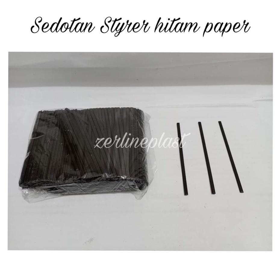 Sedotan Stirer Coffee 15cm / Sedotan Kopi Hitam / Coffee Straw @500pcs