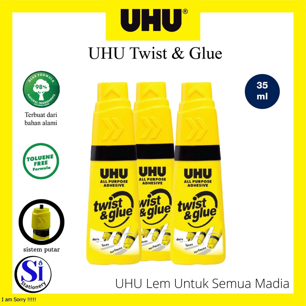 

Lem UHU All Purpose Adhesive Twist & Glue 35ml