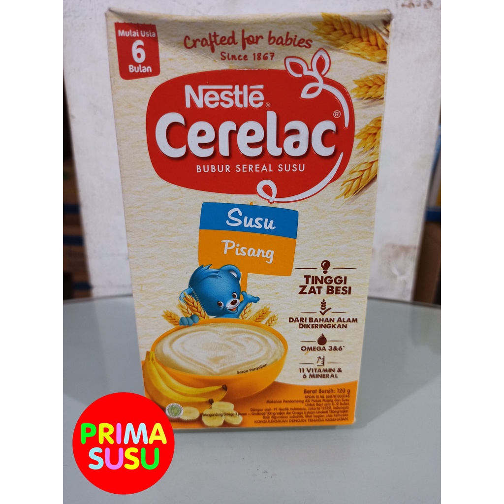 Cerelac Bubur Sereal Susu, Susu Pisang 6+ 120 GR