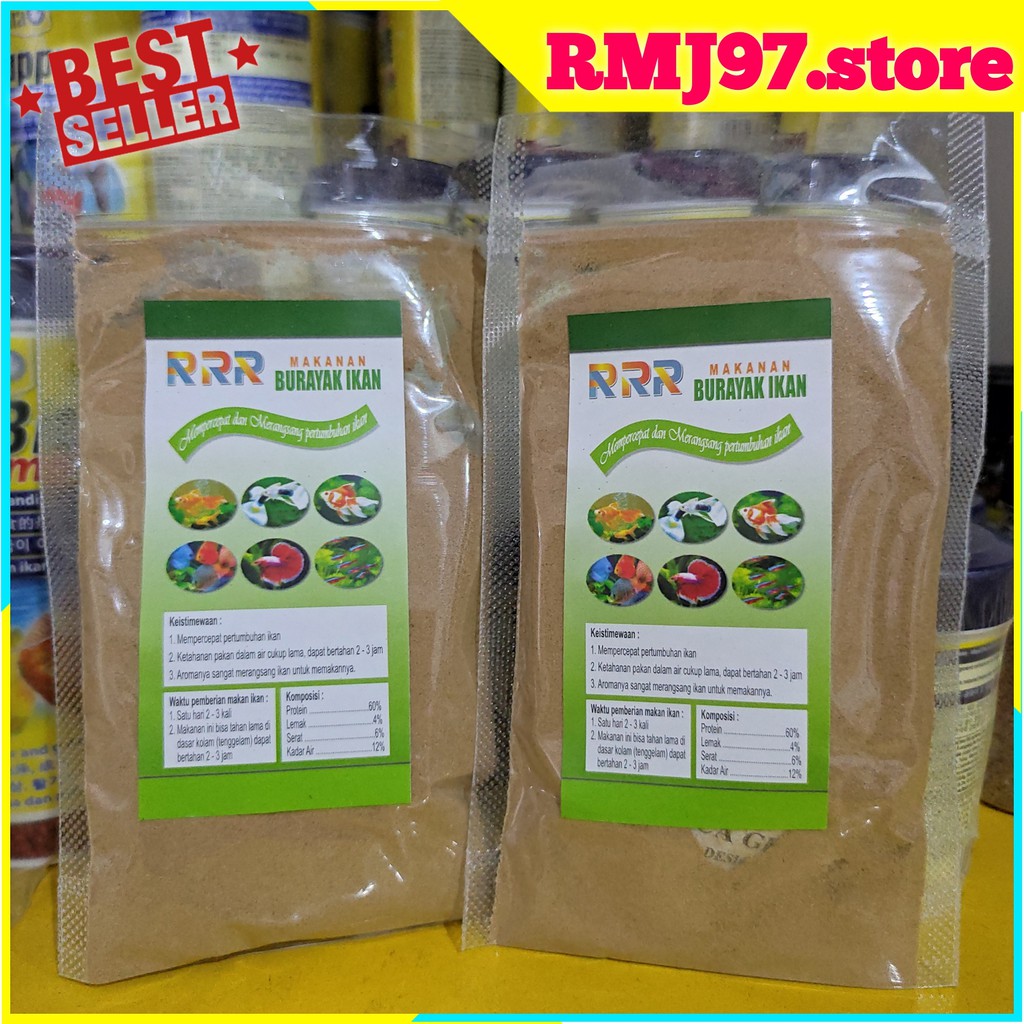 PAKAN BURAYAK IKAN RRR PAKAN BURAYAK CUPANG GUPPY DISCUS TETRA NEON