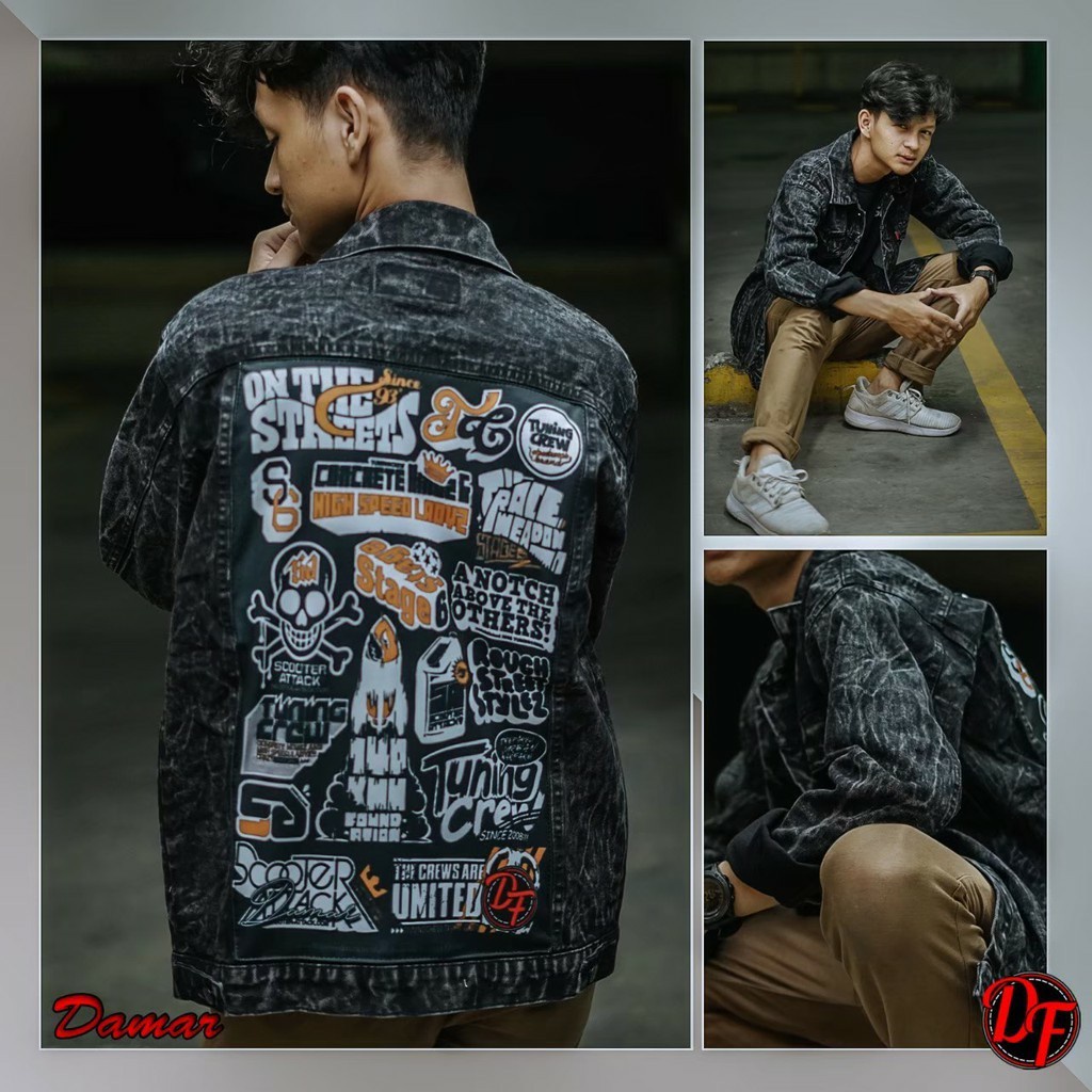 jaket pria gambar belakang/jaket jens denim pria/jaket jens pria distro original/jaket bahan levis/j