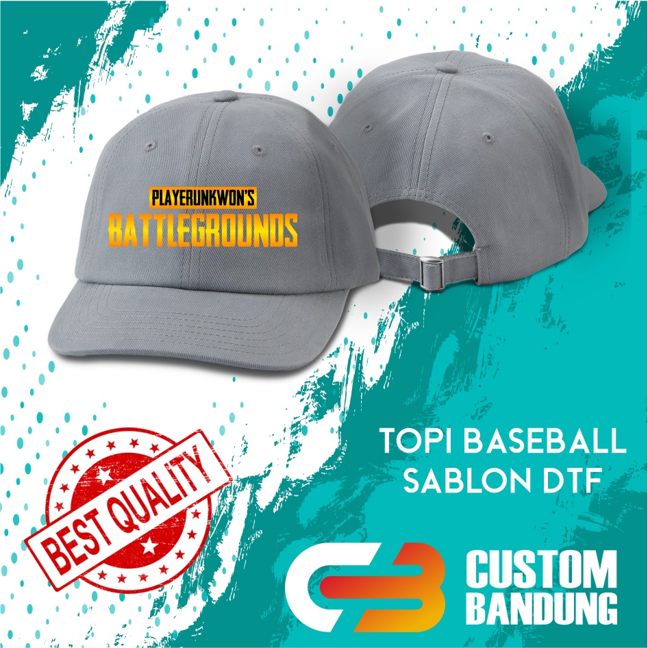 Topi Baseball PUBG Pria Wanita Topi Cap Bisa Tulis Nama Bisa COD Original High Premium Quality