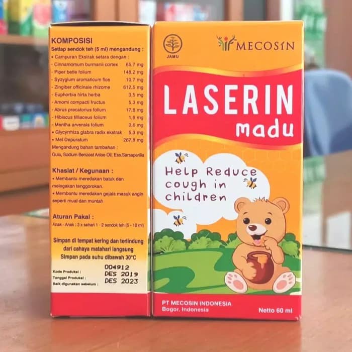 Laserin madu 60ml obat batuk untuk anak-anak