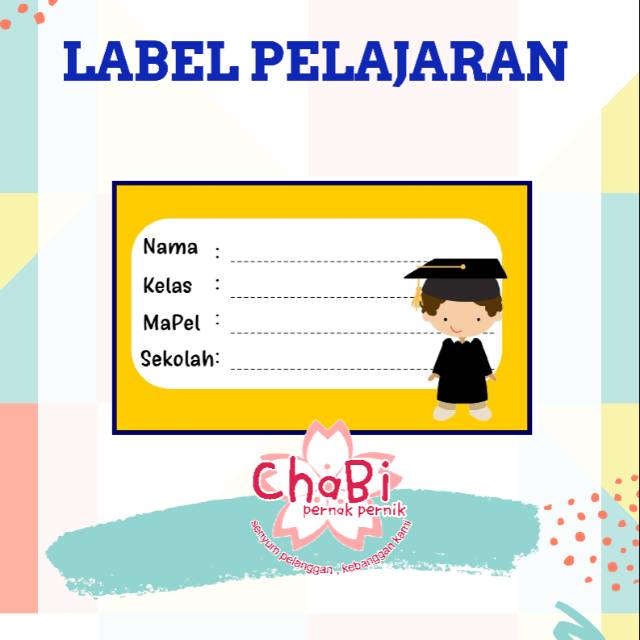 stiker nama buku sekolah - Abigail Fisher