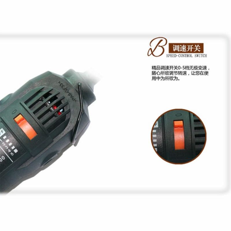 Mesin Bor Mini Die Grinder Elektrik Drill Gerinda Tuner Cuner 8000-30.000 RPM-130W