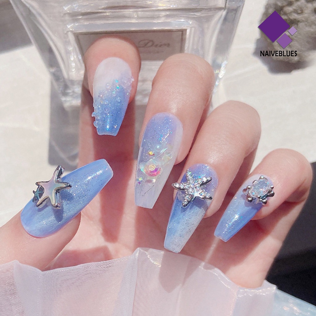 Naiveblue &gt; Berlian Imitasi Bentuk Bintang Laut Untuk Dekorasi Nail Art DIY