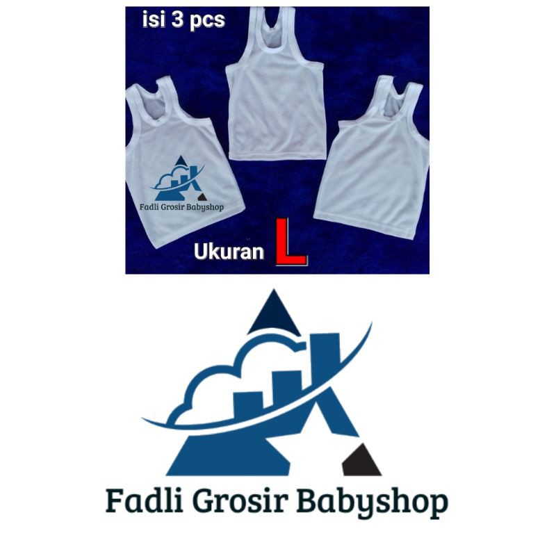 Singlet Bayi Ukuran L Isi 3pcs