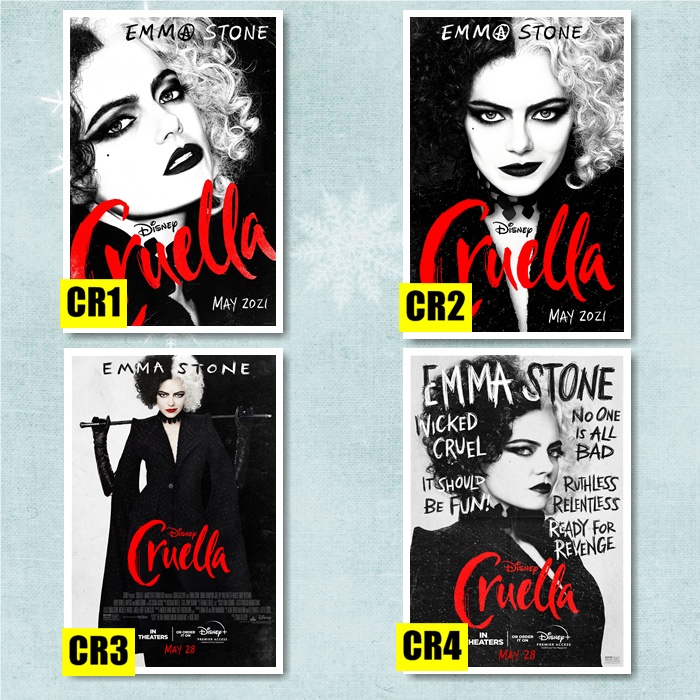 Poster film Cruella - hiasan dinding ukuran A3 bioskop dinding aesthetic jumbo movie