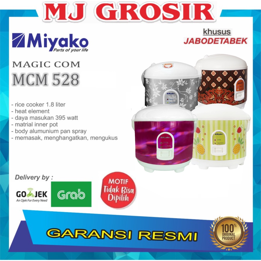 PROMO MAGIC COM MIYAKO MCM 528 BIASA TEFLON 1.8 LITER RICE COOKER