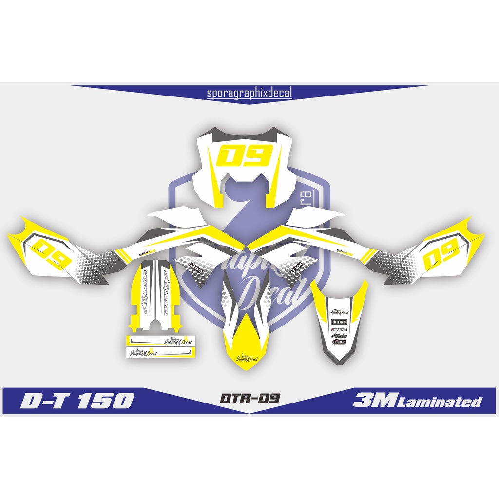 DECAL STICKER MOTOR CROSS D-TRACKER 150 FULLBODY - DESAIN DTR-09