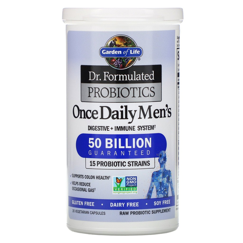 Garden of Life Once Daily Men 30 VegCaps ORI USA Multivitamin Probiotik Pria