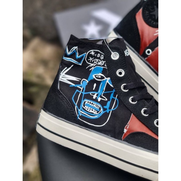 [BISA COD] Converse 70's High x JM Basquiat Black Premium