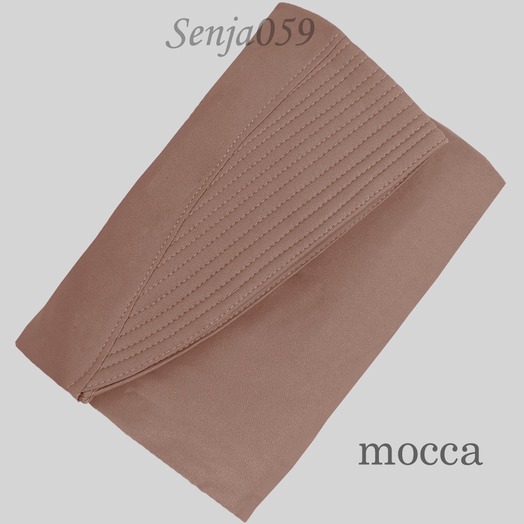 JILBAB KHIMAR KATRINA KANCING KERUT KANAN KIRI HIJAB BERGO KERUDUNG  INSTANT SYARI MURAH-mocca