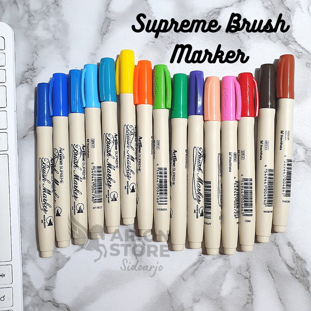 [ARION STORE] BRUSH PEN MARKER SUPREME ARTLINE EPFS-F / SPIDOL SUPREME / BRUSH PEN ARTLINE [PCS]