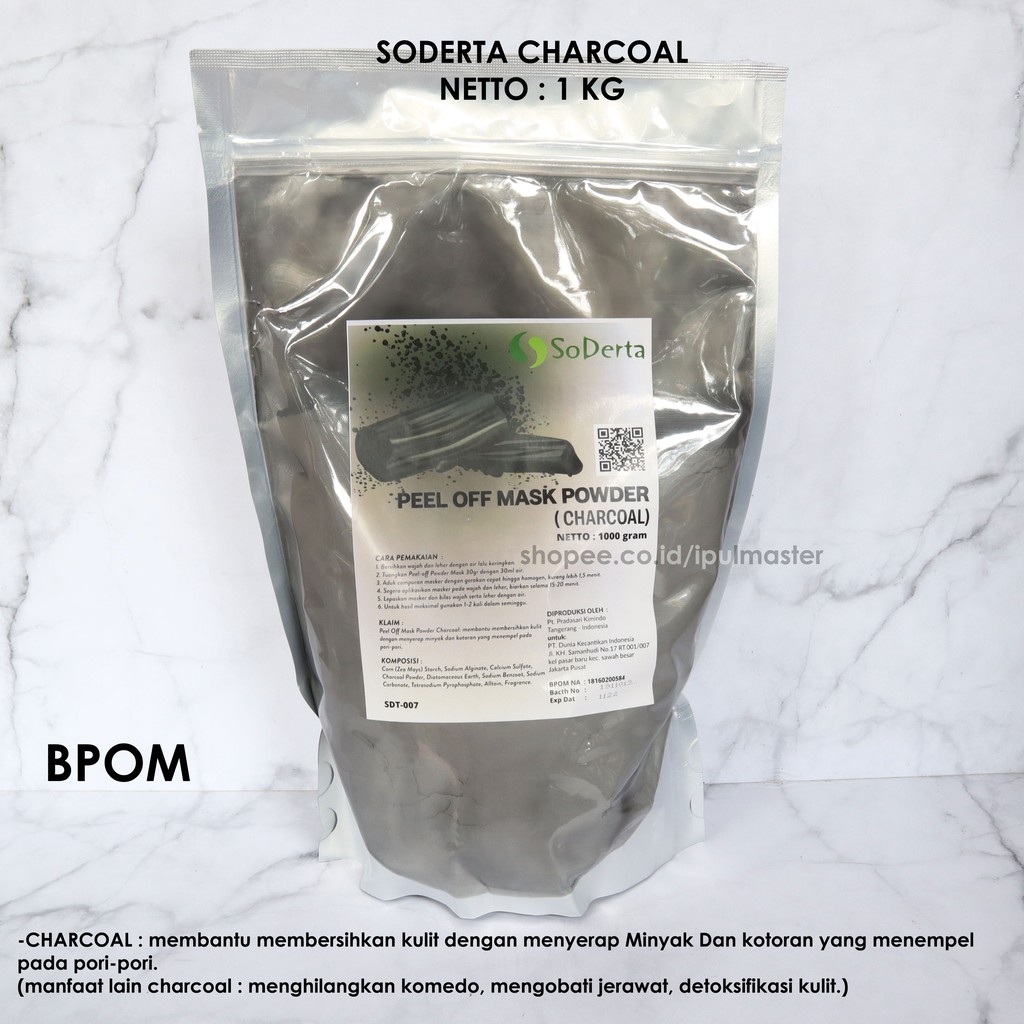 Soderta Peel Off Mask 500 g Masker Klinik Bubuk Rubber Jelly BPOM