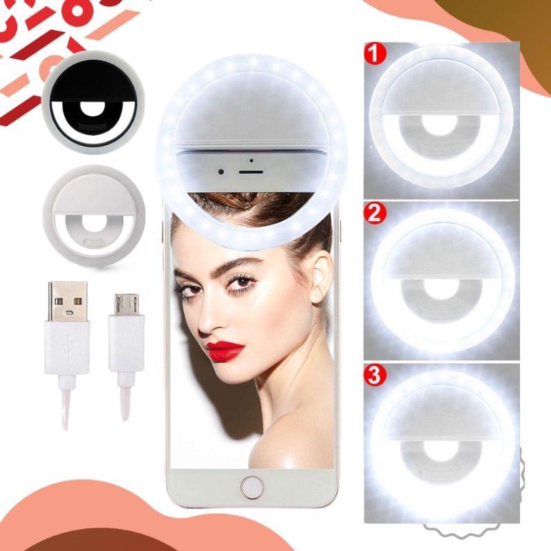 Selfie Ringlight LED / Lampu Ringlight Live / Lampu Ringlight Kamera Handphone