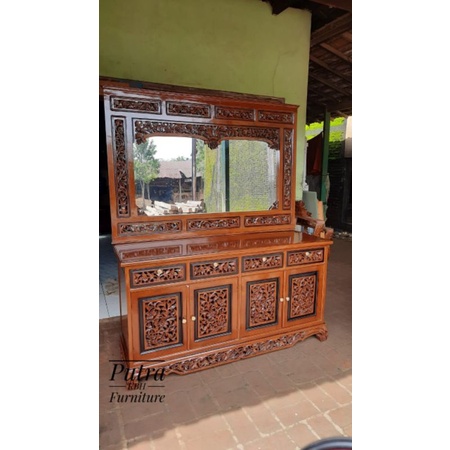 Bufet Tv Ukir Jati Palembang