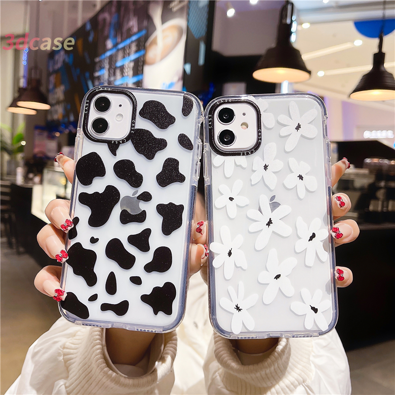 Silicone Case Premium Compatible For iPhone 7 Plus 11 12 mini 12 Pro max 6 6S 7 8 Plus SE 2020 Creativity Cute Black Spots Cover